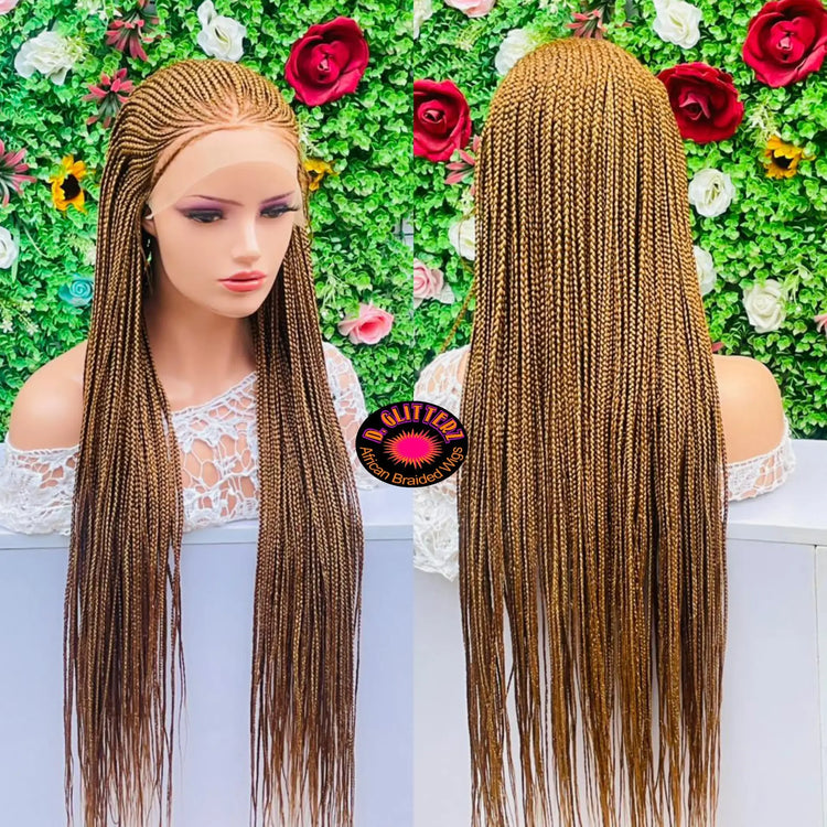 AFRICAN BRAIDED CONROW WIGS ON 13*6 FRONTAL LACE CLOSURE - d.glitterzwigs