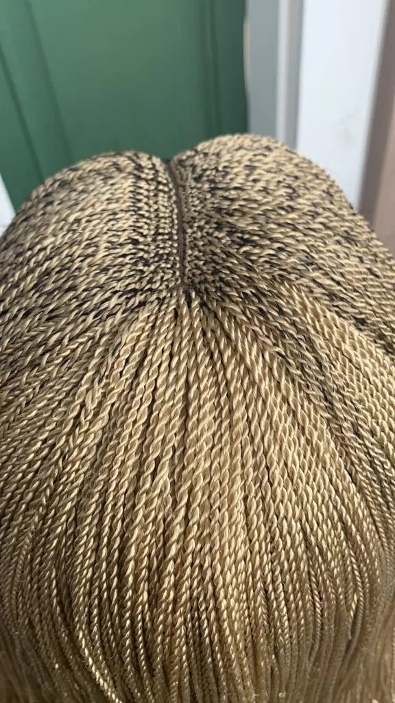 AFRICAN BRAIDED TINY TWIST WIGS ON 2*4 CLOSURE - d.glitterzwigs