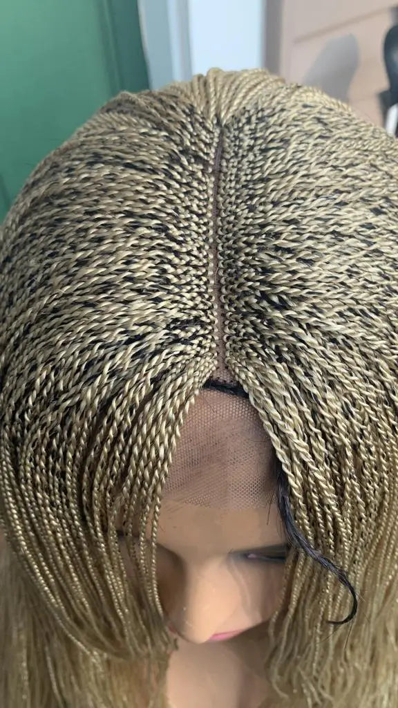 AFRICAN BRAIDED TINY TWIST WIGS ON 2*4 CLOSURE - d.glitterzwigs