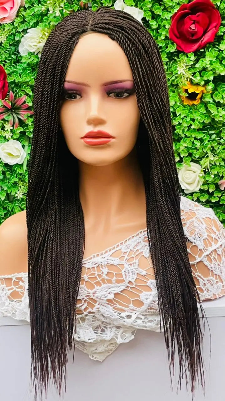 AFRICAN BRAIDED TINY TWIST WIGS ON 2*4 CLOSURE - d.glitterzwigs