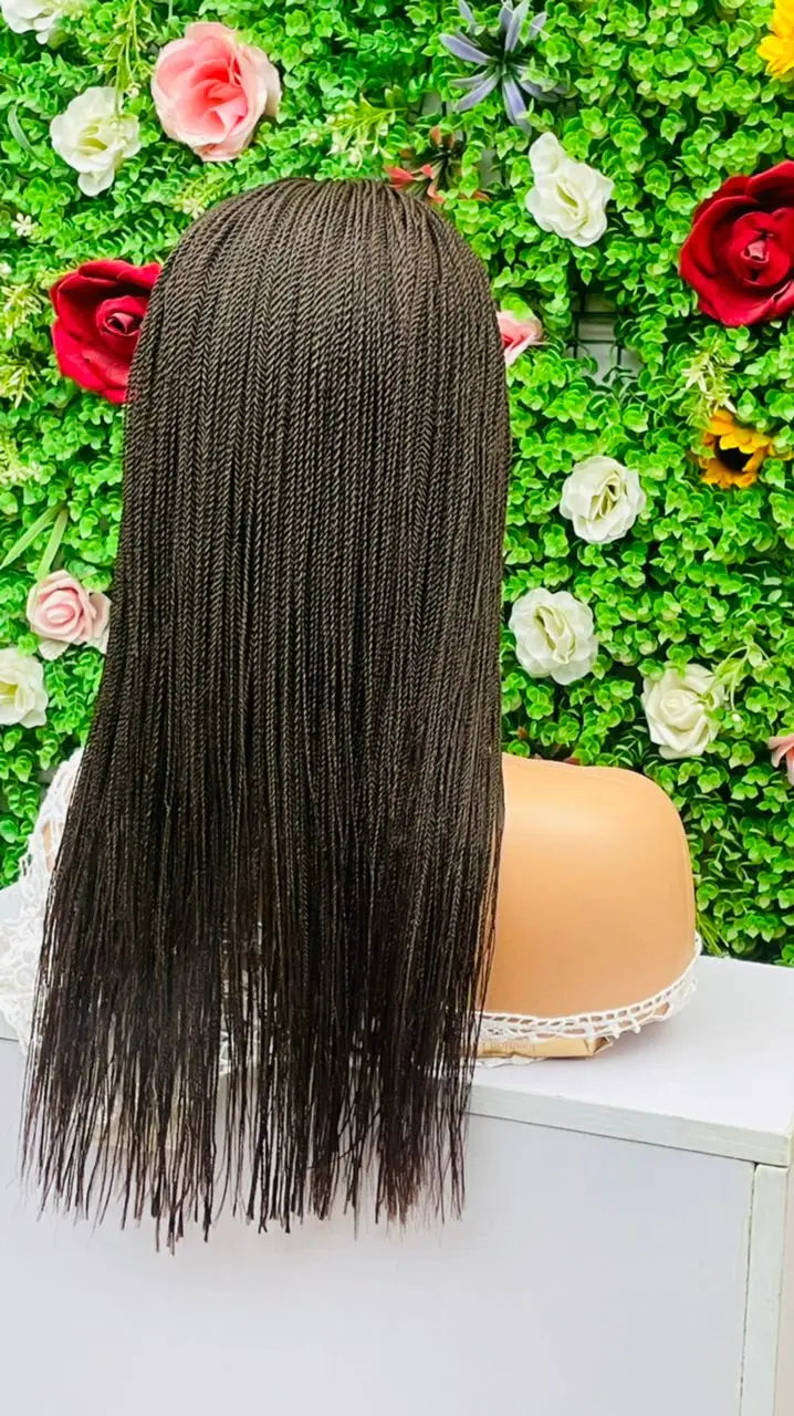 AFRICAN BRAIDED TINY TWIST WIGS ON 2*4 CLOSURE - d.glitterzwigs