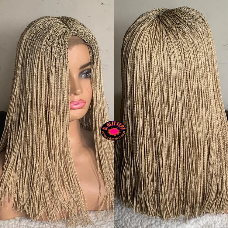 AFRICAN BRAIDED TINY TWIST WIGS ON 2*4 CLOSURE - d.glitterzwigs