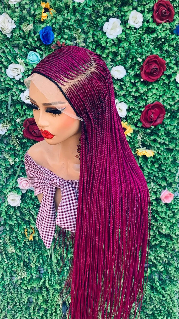 AFRICAN BRAIDED WIGS ON 13*6 FRONTAL LACE CLOSURE - d.glitterzwigs