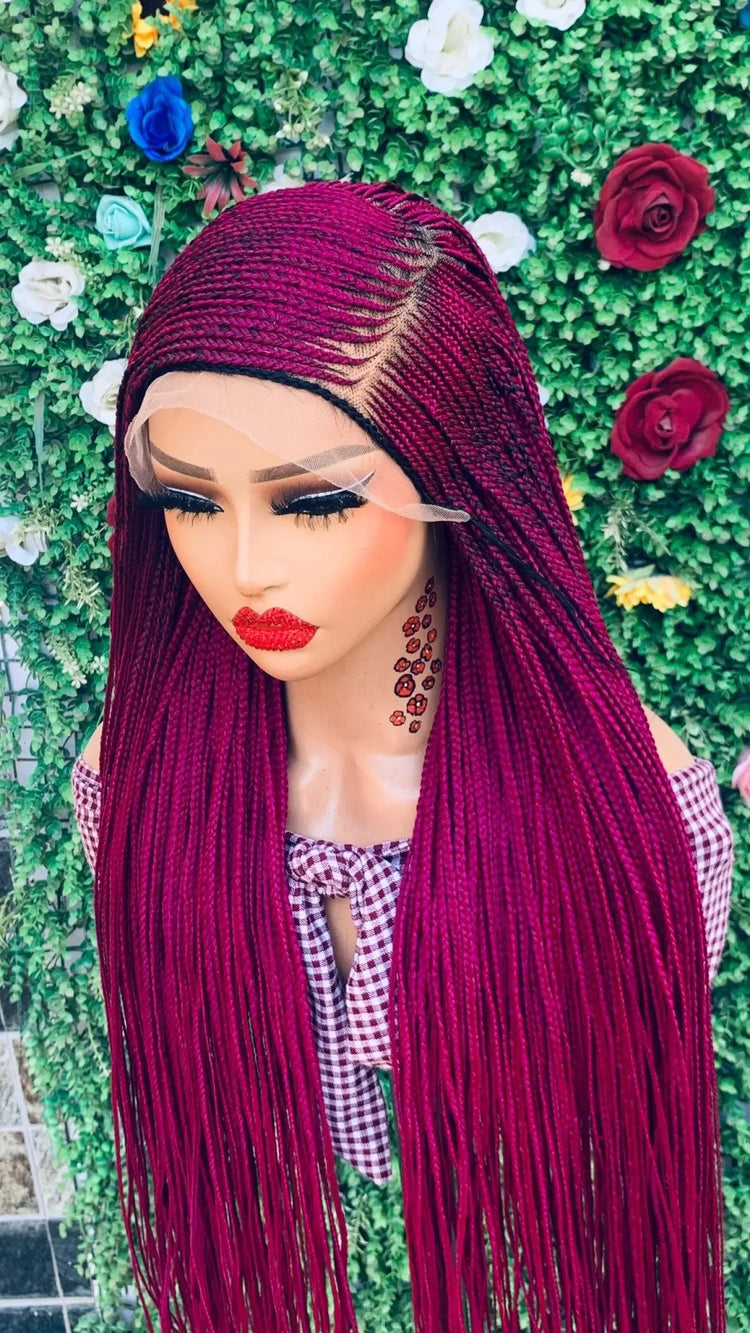 AFRICAN BRAIDED WIGS ON 13*6 FRONTAL LACE CLOSURE - d.glitterzwigs