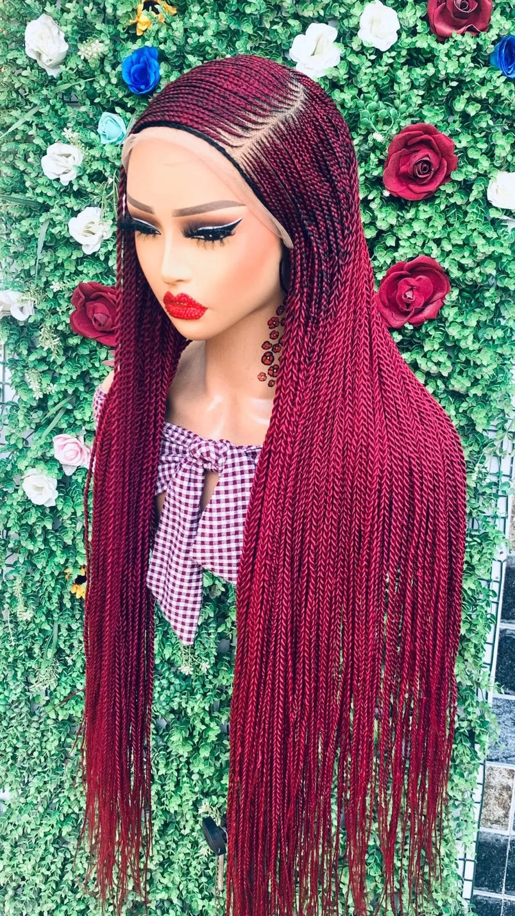 AFRICAN BRAIDED WIGS ON 13*6 FRONTAL LACE CLOSURE - d.glitterzwigs