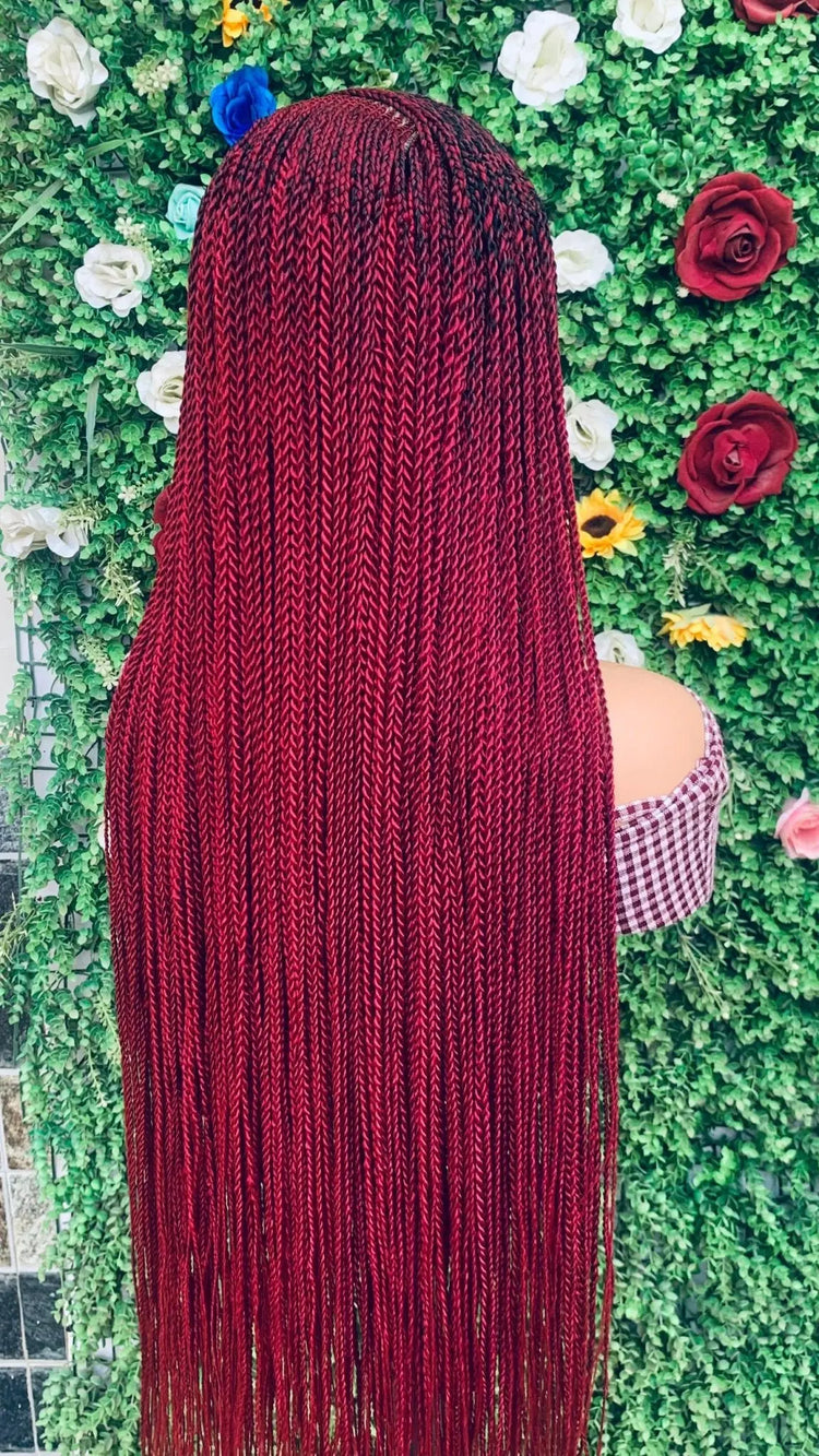AFRICAN BRAIDED WIGS ON 13*6 FRONTAL LACE CLOSURE - d.glitterzwigs