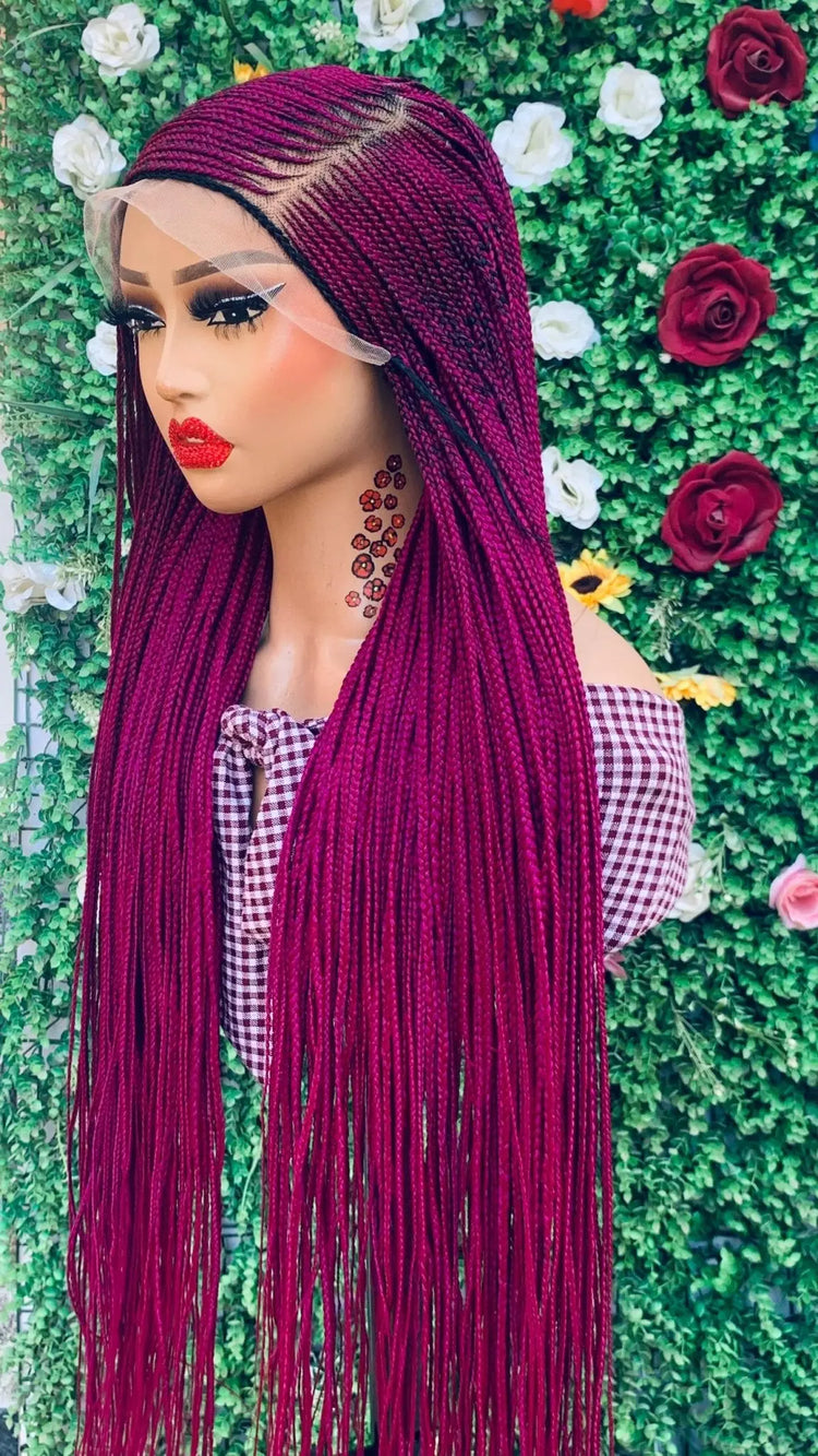 AFRICAN BRAIDED WIGS ON 13*6 FRONTAL LACE CLOSURE - d.glitterzwigs