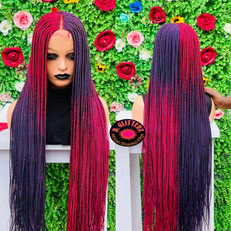 HALF CLOSURE BRAIDED WIGS (TWO TONES) - d.glitterzwigs