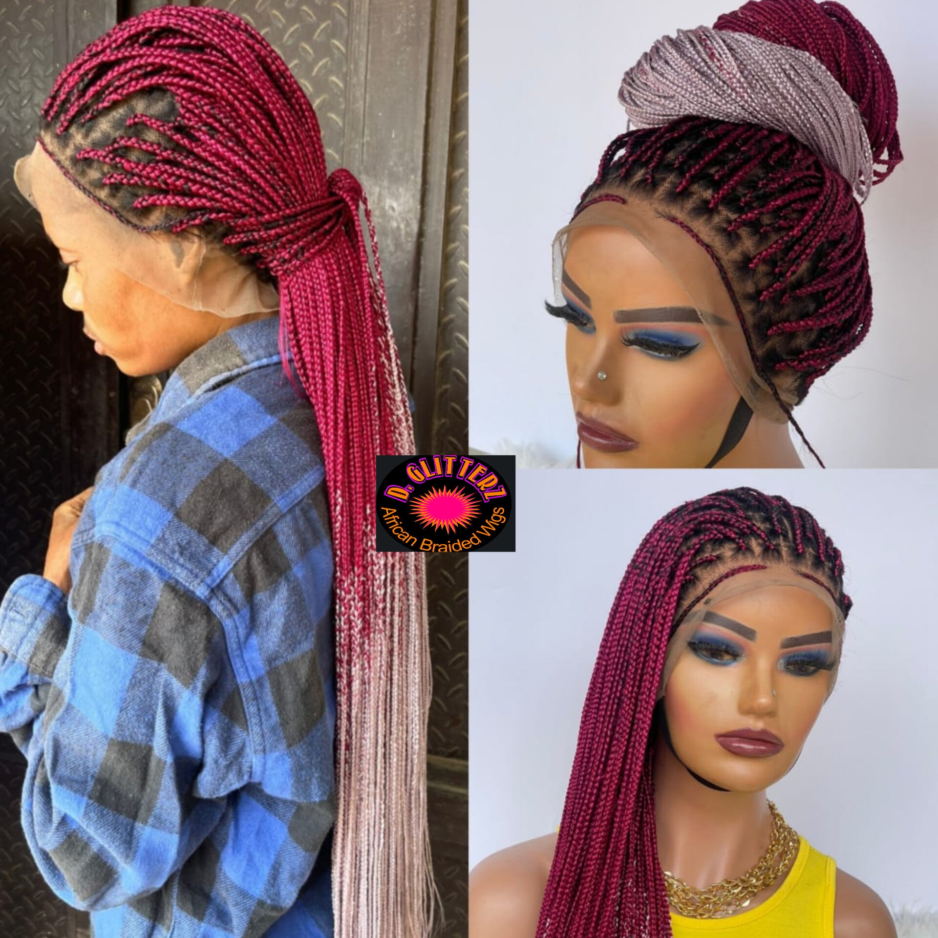KNOTLESS BRAIDED WIGS ON 360 LACE CLOSURE – d.glitterzwigs