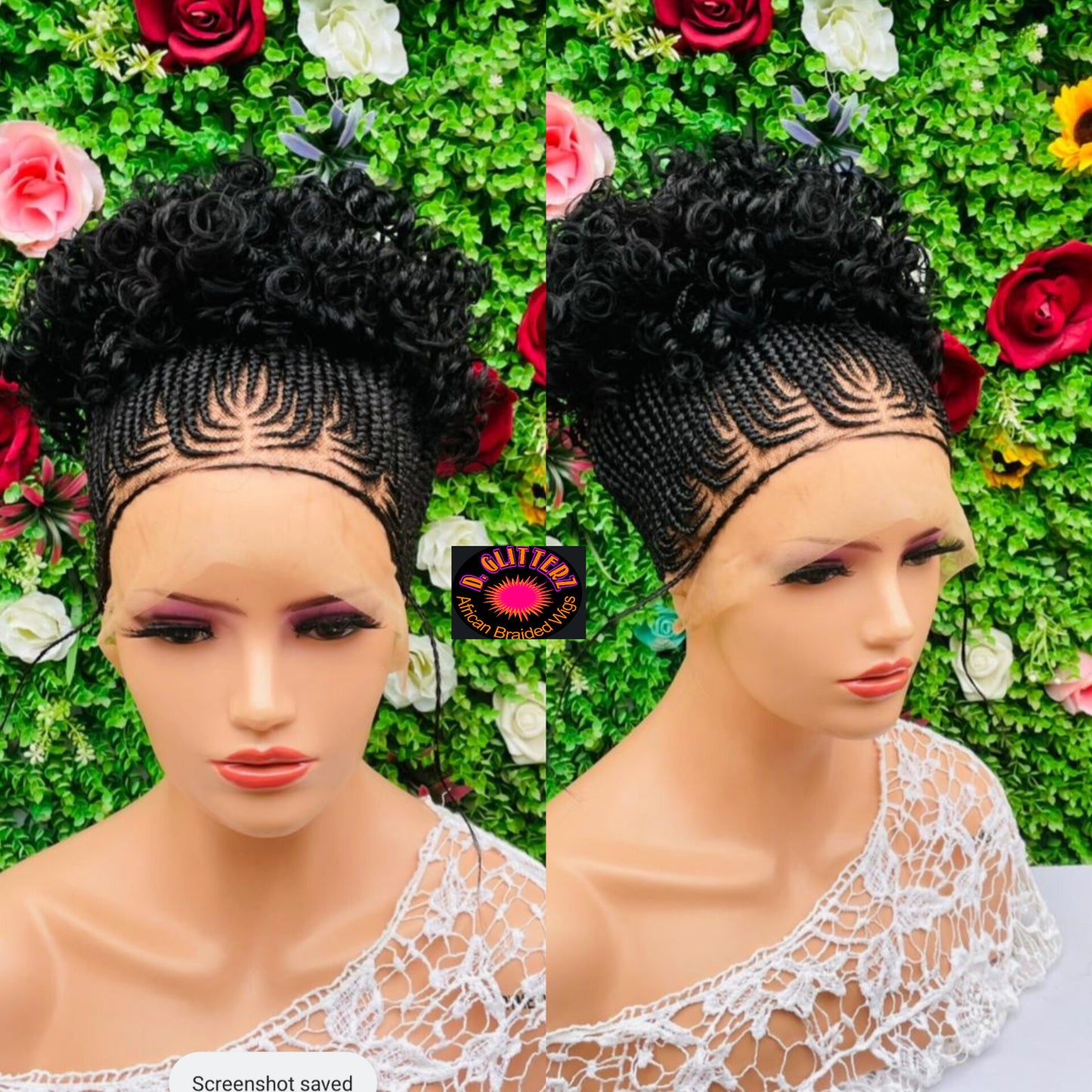 PONYTAIL BRAIDED CONROW WIGS ON 360 LACE LACE CLOSURE
