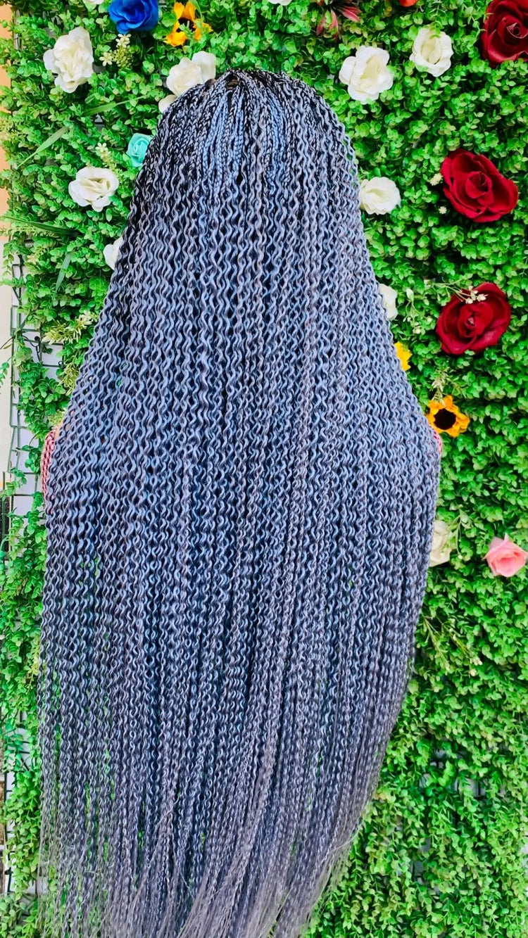 KNOTLESS WATERMELON BRAIDED WIGS ON 13*6 FRONTAL LACE CLOSURE - d.glitterzwigs