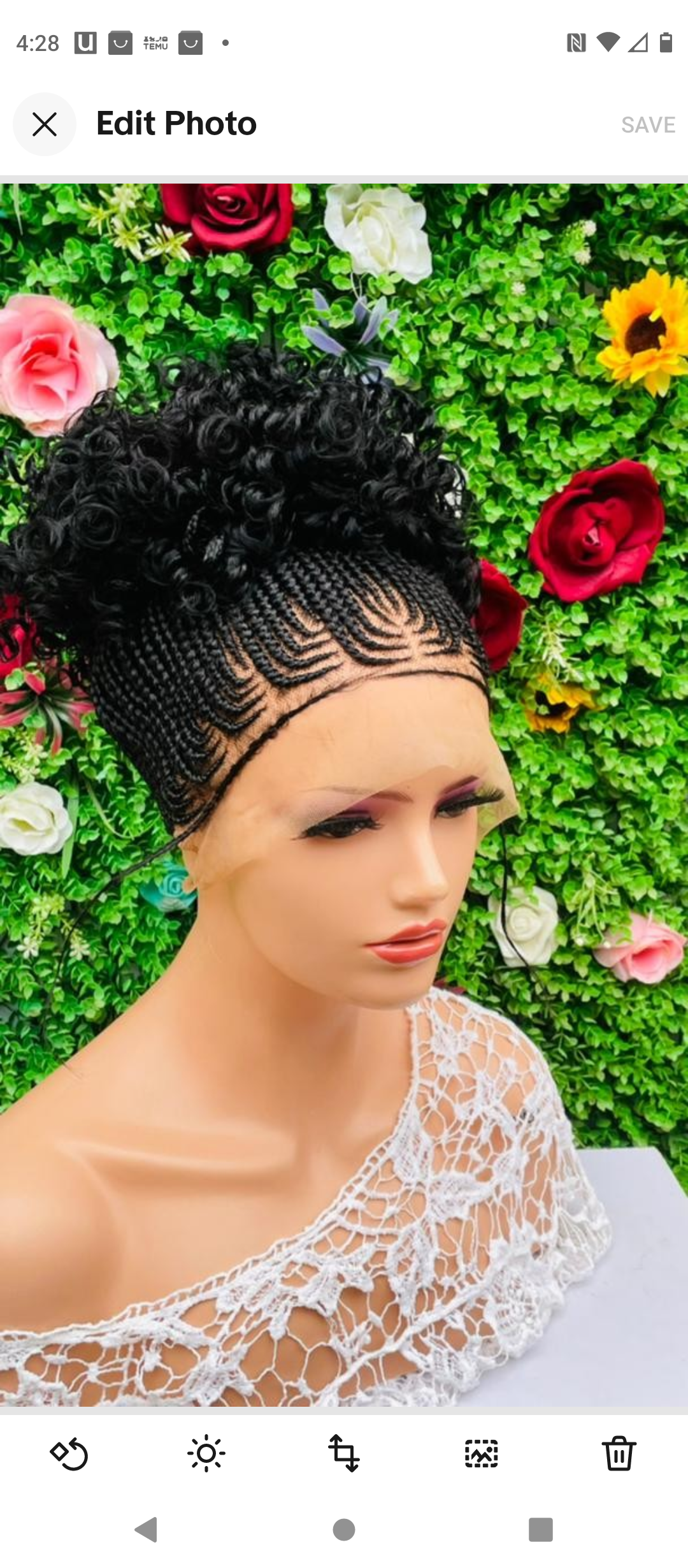 PONYTAIL BRAIDED CONROW WIGS ON 360 LACE LACE CLOSURE