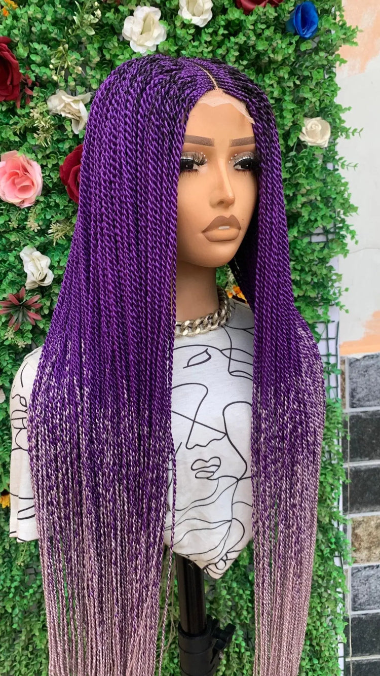 TWIST BRAIDED WIGS ON 2*4 LACE CLOSURE d.glitterzwigs