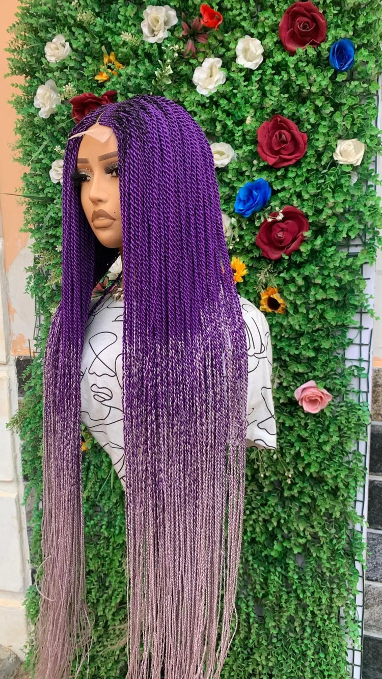 TWIST BRAIDED WIGS ON 2*4 LACE CLOSURE d.glitterzwigs