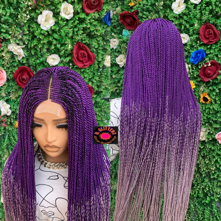 TWIST BRAIDED WIGS ON 2*4 LACE CLOSURE d.glitterzwigs