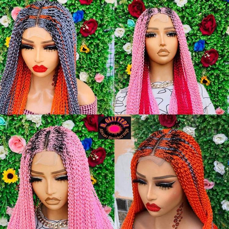 WATERMELON WIGS ON 2*4 LACE CLOSURE - d.glitterzwigs