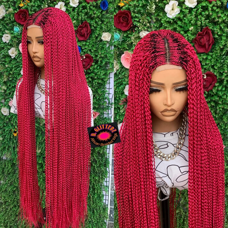 WATERMELON WIGS ON 2*4 LACE CLOSURE - d.glitterzwigs