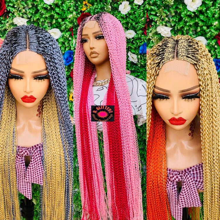 WATERMELON WIGS ON 2*4 LACE CLOSURE - d.glitterzwigs