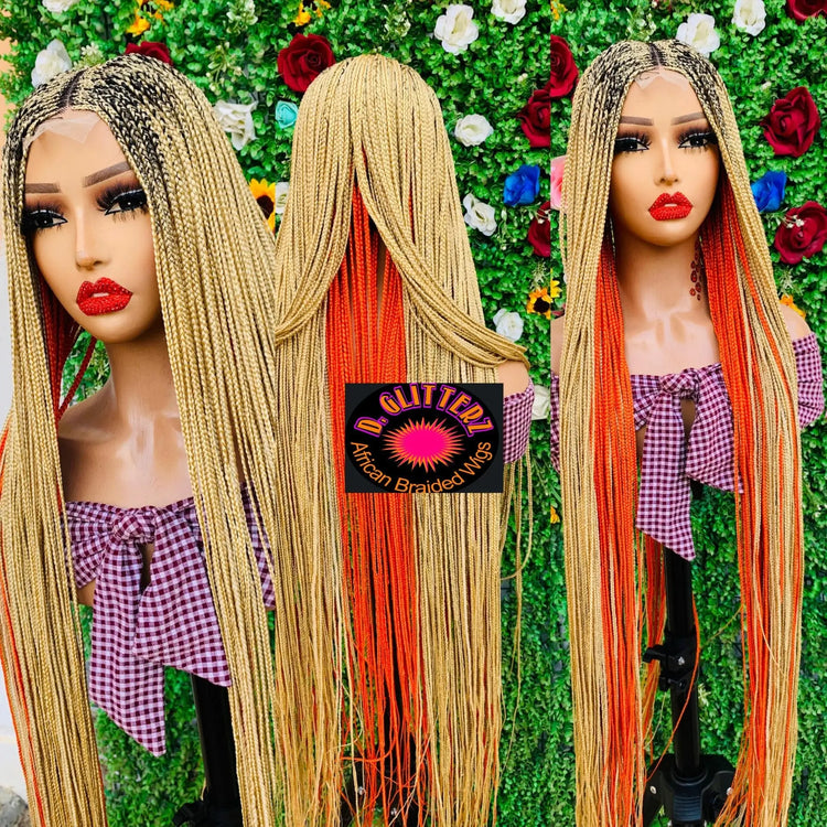 WATERMELON WIGS ON 2*4 LACE CLOSURE - d.glitterzwigs