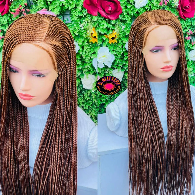 AFRICAN BRAIDED CONROW WIGS ON 13*4 FRONTAL LACE CLOSURE - d.glitterzwigs