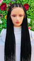 AFRICAN BRAIDED CONROW WIGS ON FRONTAL LACE CLOSURE - d.glitterzwigs