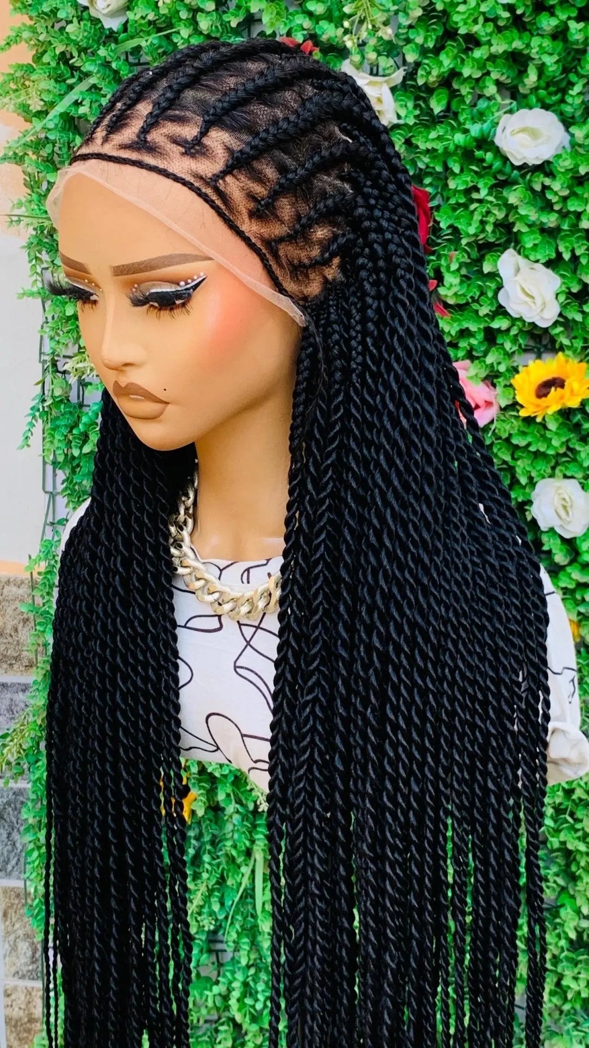 Afro Braided Cheap Braided Lace Front Wigs For Sale AFRICAN