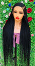 AFRICAN BRAIDED   WIGS  ON 13*6 FRONTAL LACE CLOSURE - d.glitterzwigs