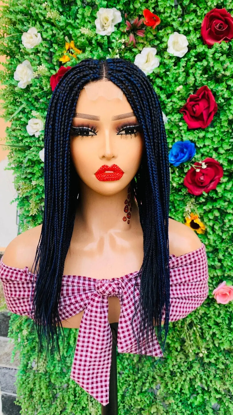 AFRICAN BRAIDED  WIGS  ON 2*4 LACE CLOSURE - d.glitterzwigs
