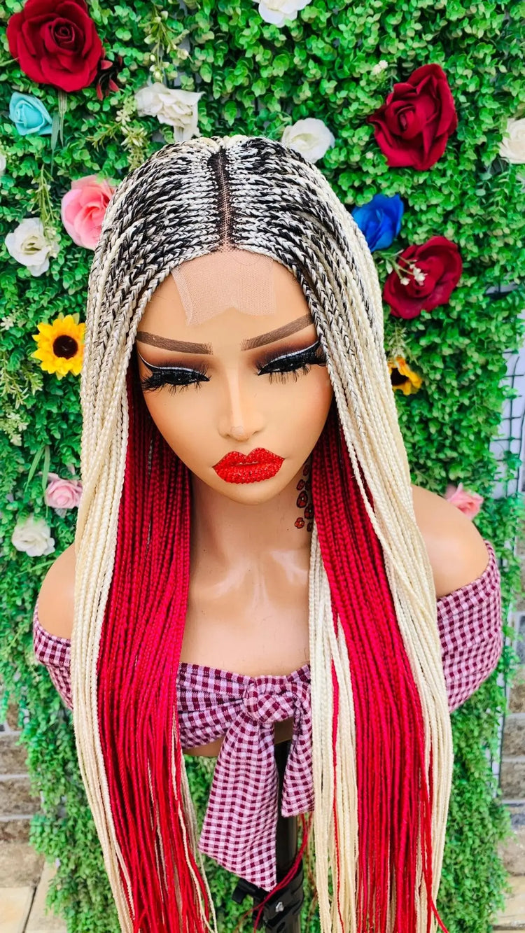 AFRICAN BRAIDED  WIGS  ON 2*4 LACE CLOSURE d.glitterzwigs
