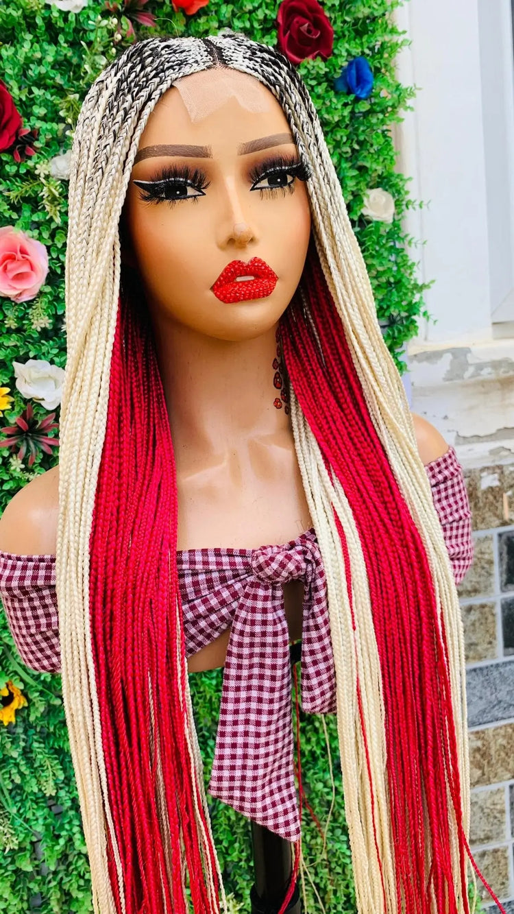 AFRICAN BRAIDED  WIGS  ON 2*4 LACE CLOSURE d.glitterzwigs
