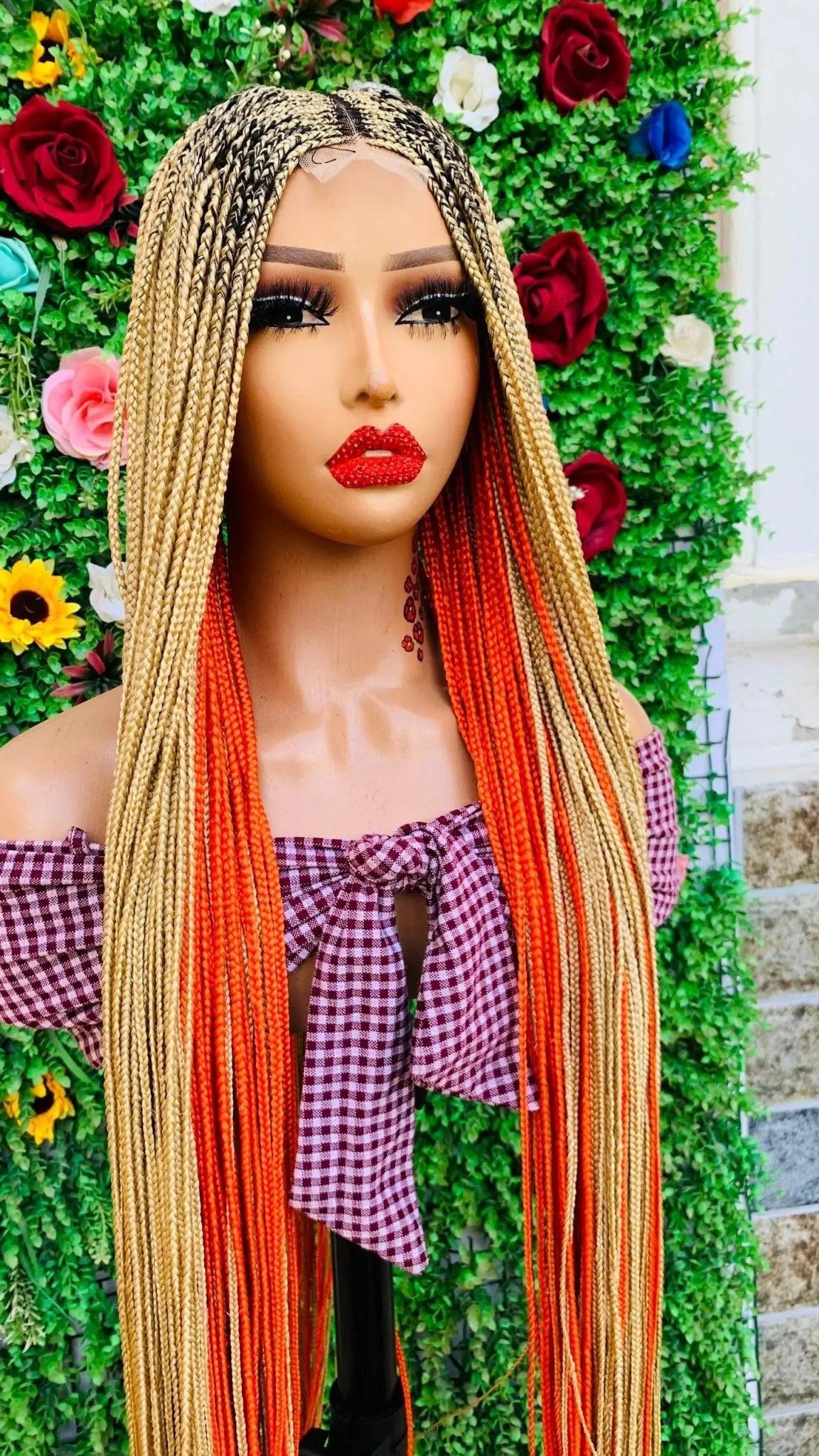 AFRICAN BRAIDED  WIGS  ON 2*4 LACE CLOSURE d.glitterzwigs