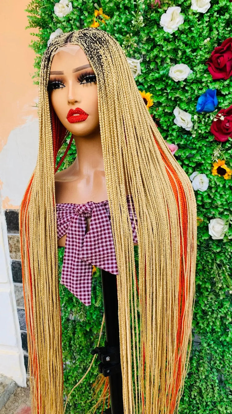 AFRICAN BRAIDED  WIGS  ON 2*4 LACE CLOSURE d.glitterzwigs