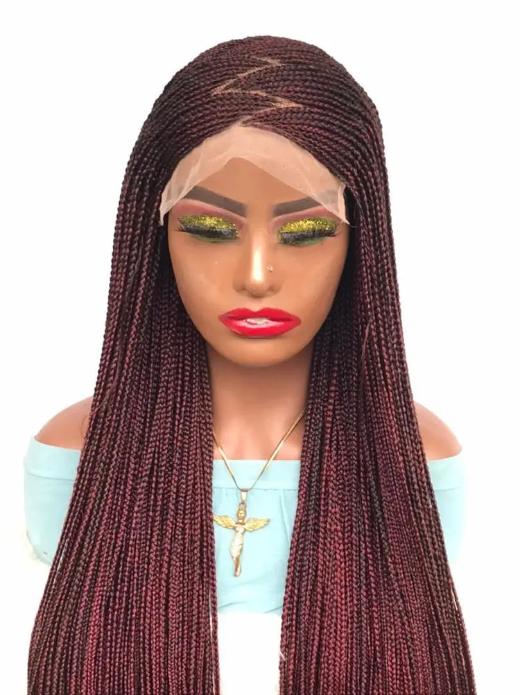 AFRICAN BRAIDED  WIGS  ON 7*7 LACE CLOSURE - d.glitterzwigs
