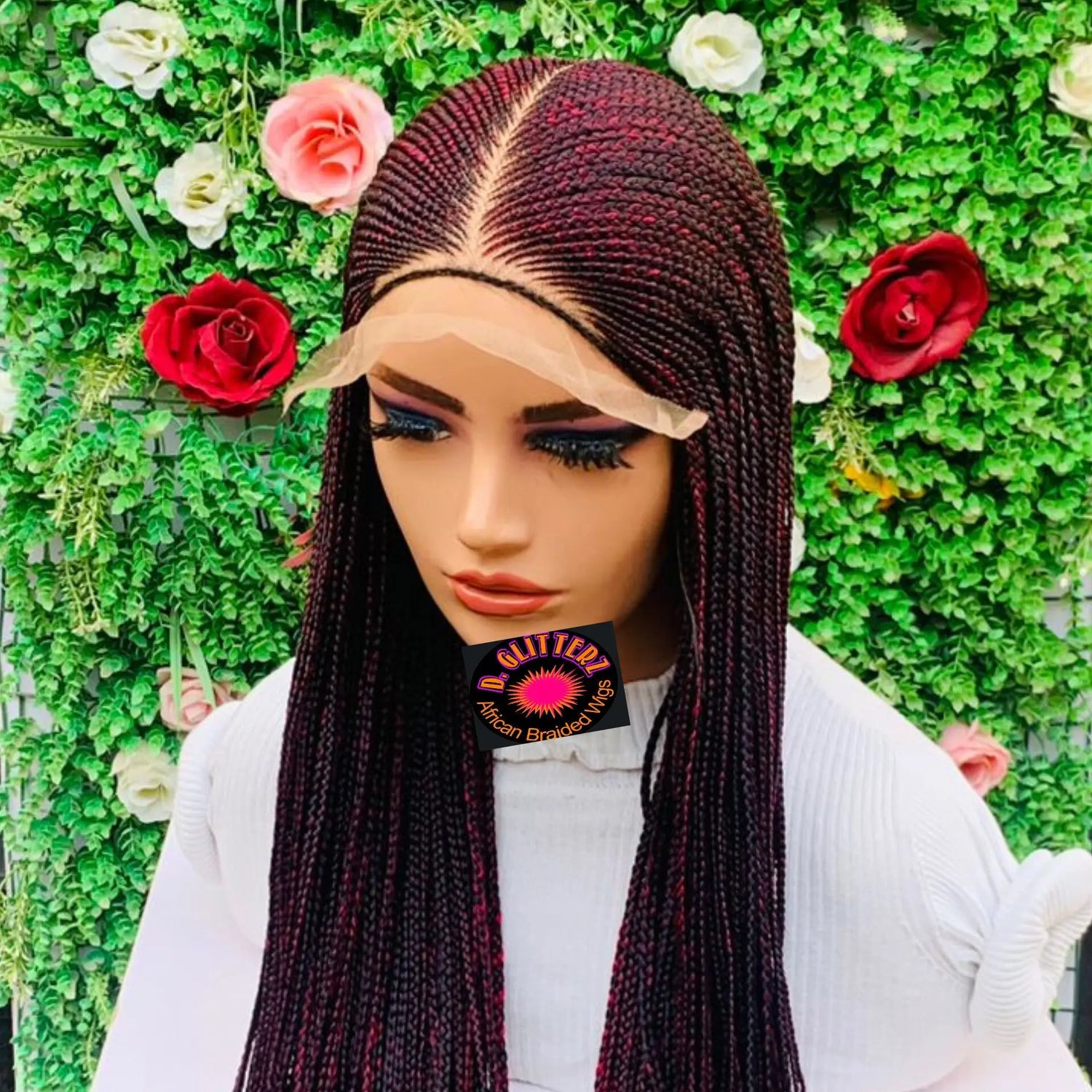 AFRICAN BRAIDED  WIGS  ON 8*8 LACE CLOSURE - d.glitterzwigs