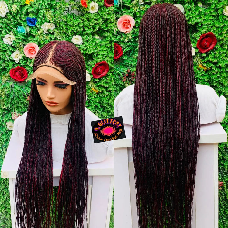 AFRICAN BRAIDED  WIGS  ON 8*8 LACE CLOSURE - d.glitterzwigs