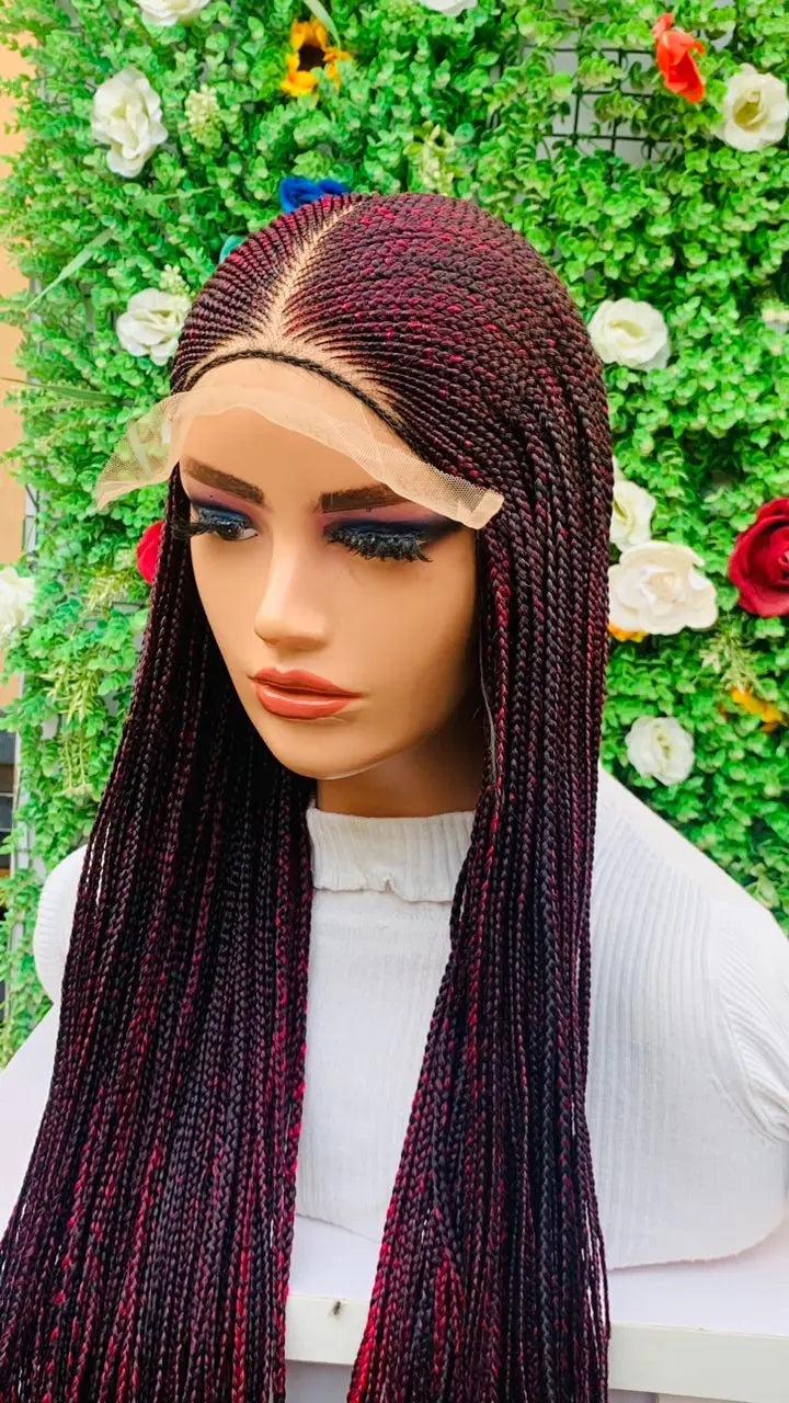 AFRICAN BRAIDED  WIGS  ON 8*8 LACE CLOSURE - d.glitterzwigs