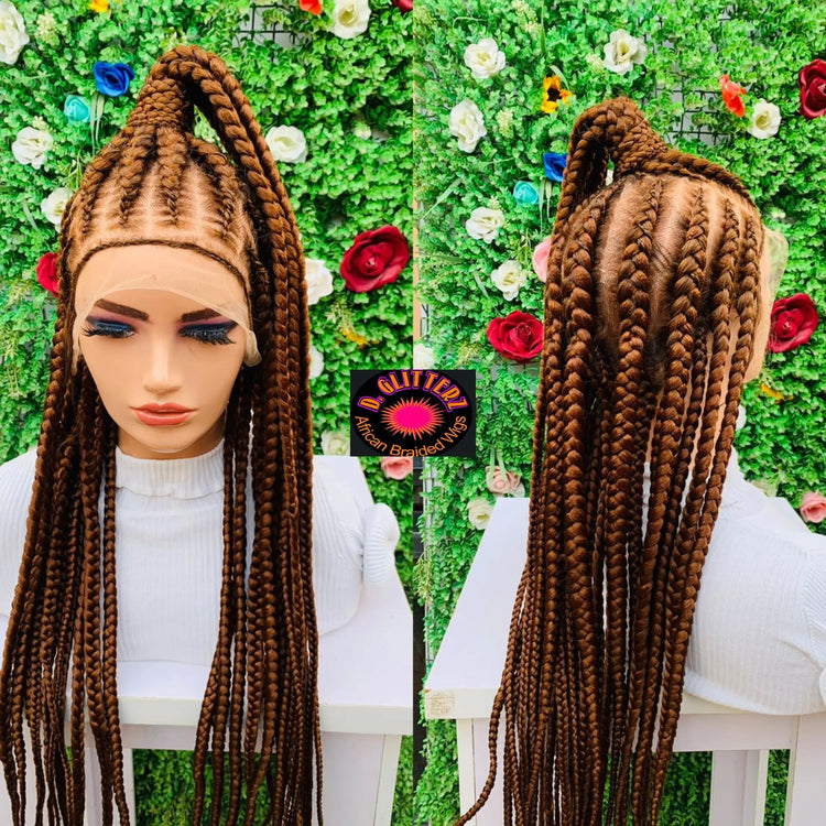 AFRICAN BRAIDED WIGS ON FULL  LACE CLOSURES - d.glitterzwigs