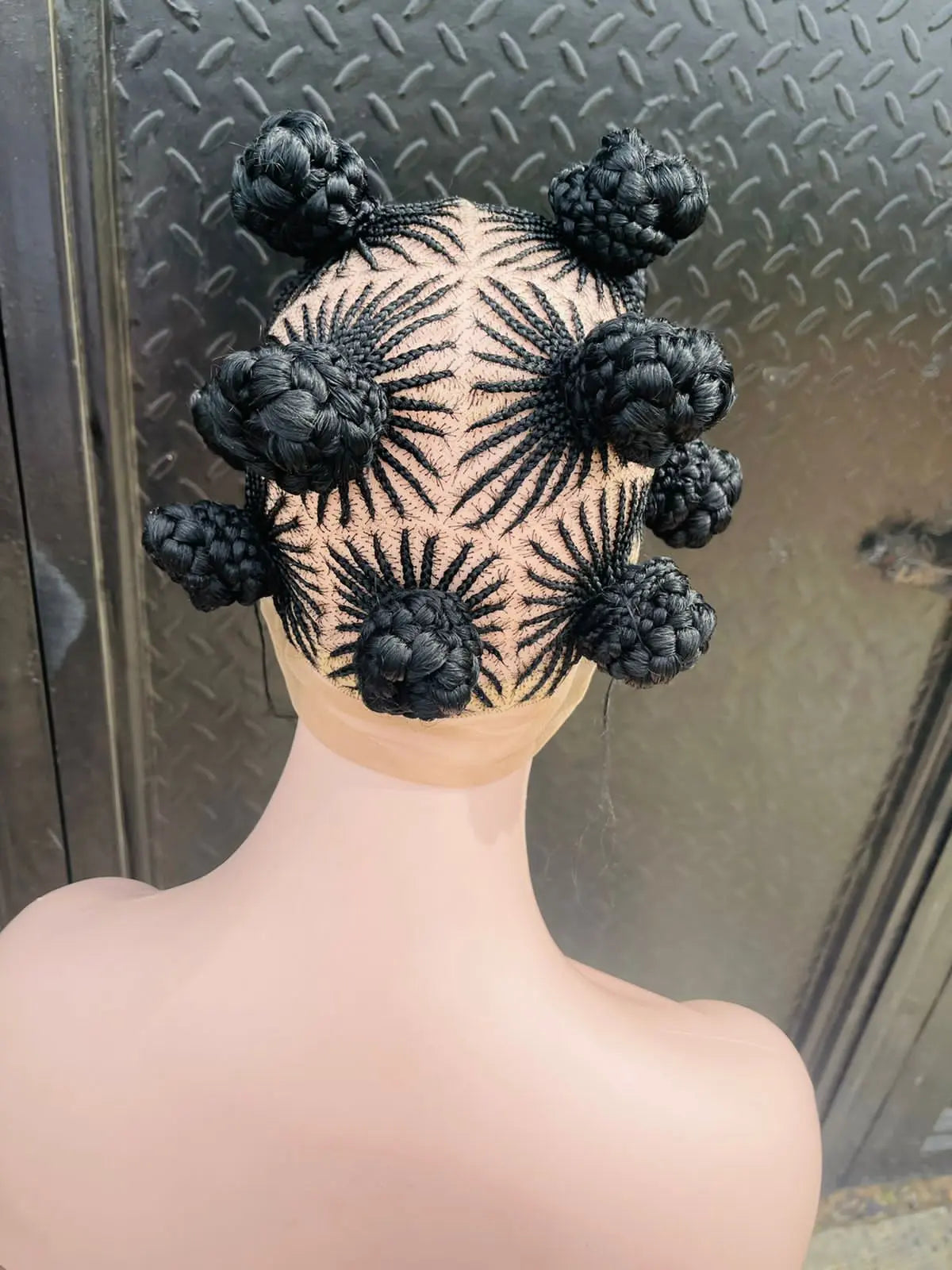 BANTU KNOTS BRAIDED WIGS ON FULL LACE CLOSURE - d.glitterzwigs