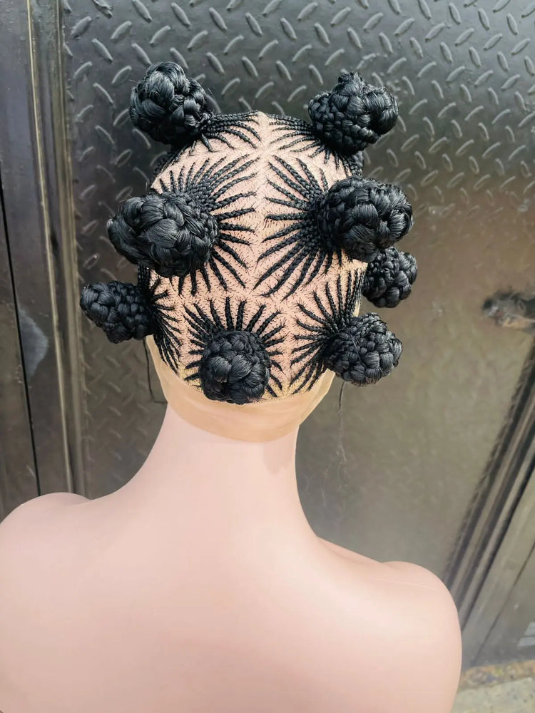 BANTU KNOTS BRAIDED WIGS ON FULL LACE CLOSURE - d.glitterzwigs