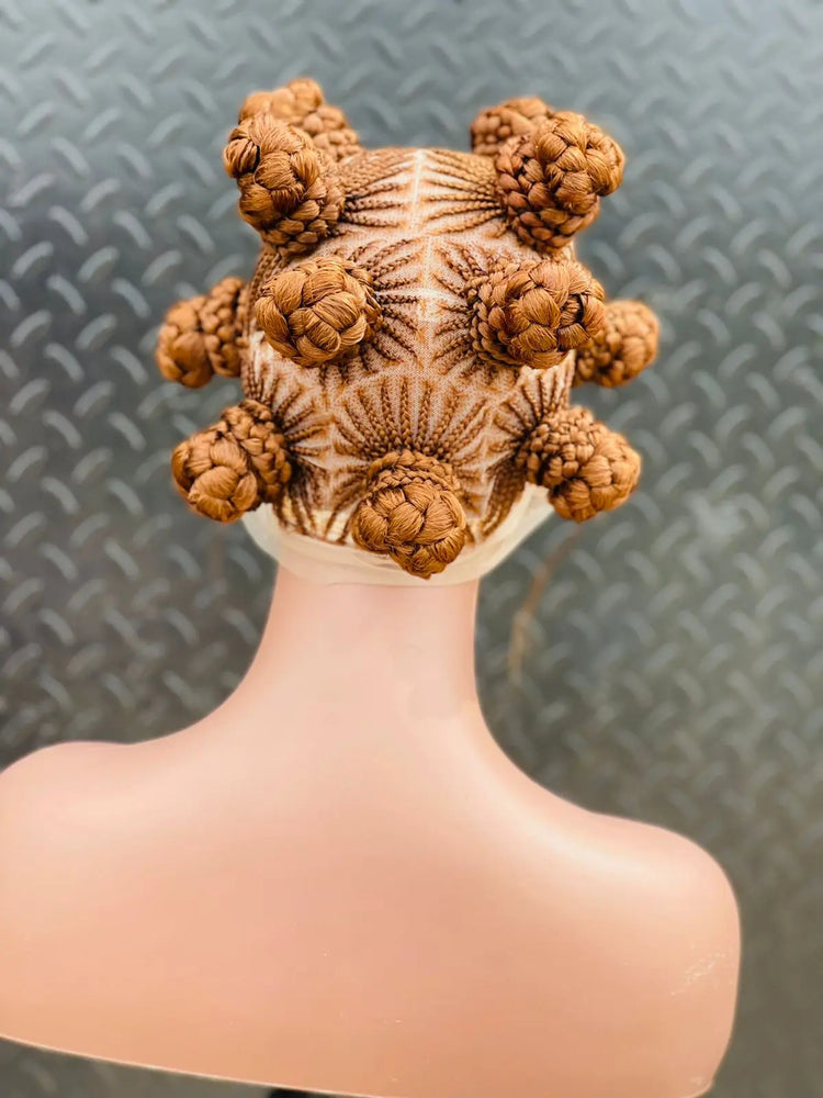 BANTU KNOTS BRAIDED WIGS ON FULL LACE CLOSURE - d.glitterzwigs