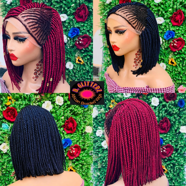 BRAIDED BOB WIGS ON 13*6  LACE CLOSURE - d.glitterzwigs
