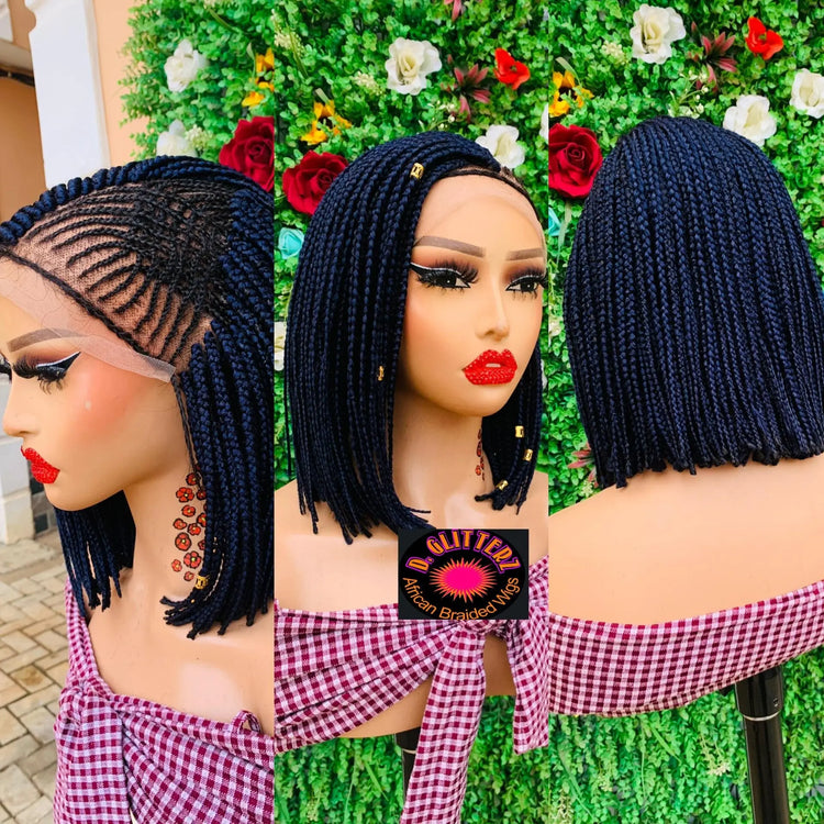 BRAIDED BOB WIGS ON 13*6  LACE CLOSURE - d.glitterzwigs