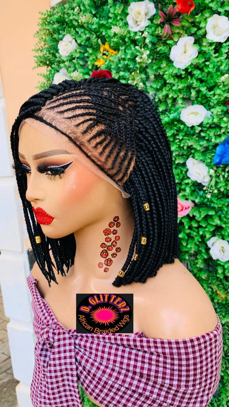 BRAIDED BOB WIGS ON 13*6  LACE CLOSURE - d.glitterzwigs