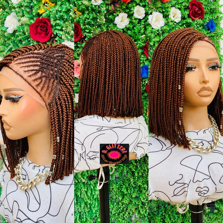 BRAIDED BOB WIGS ON 13*6  LACE CLOSURE - d.glitterzwigs