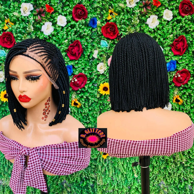 BRAIDED BOB WIGS ON 13*6  LACE CLOSURE - d.glitterzwigs
