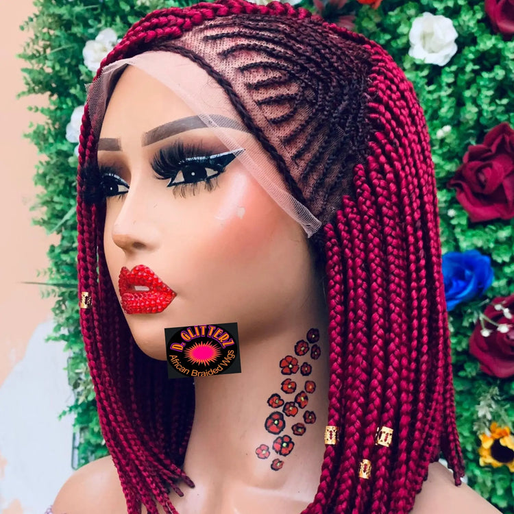 BRAIDED BOB WIGS ON 13*6  LACE CLOSURE - d.glitterzwigs