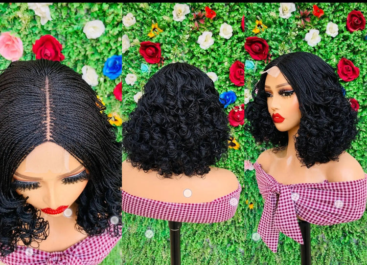HALF CLOSURE BRAIDED  WIG ON 2*4 LACE CLOSURE d.glitterzwigs