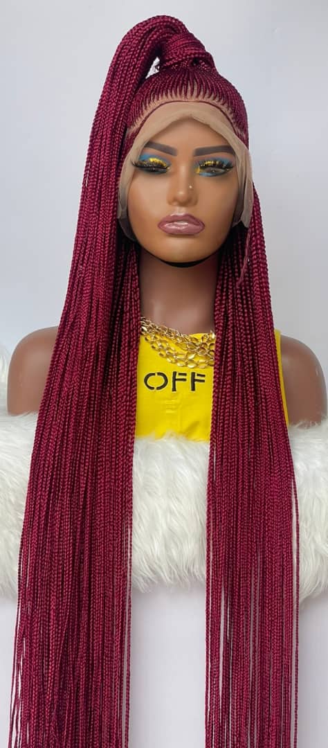AFRICAN BRAIDED WIG ON FULL LACE CLOSURE