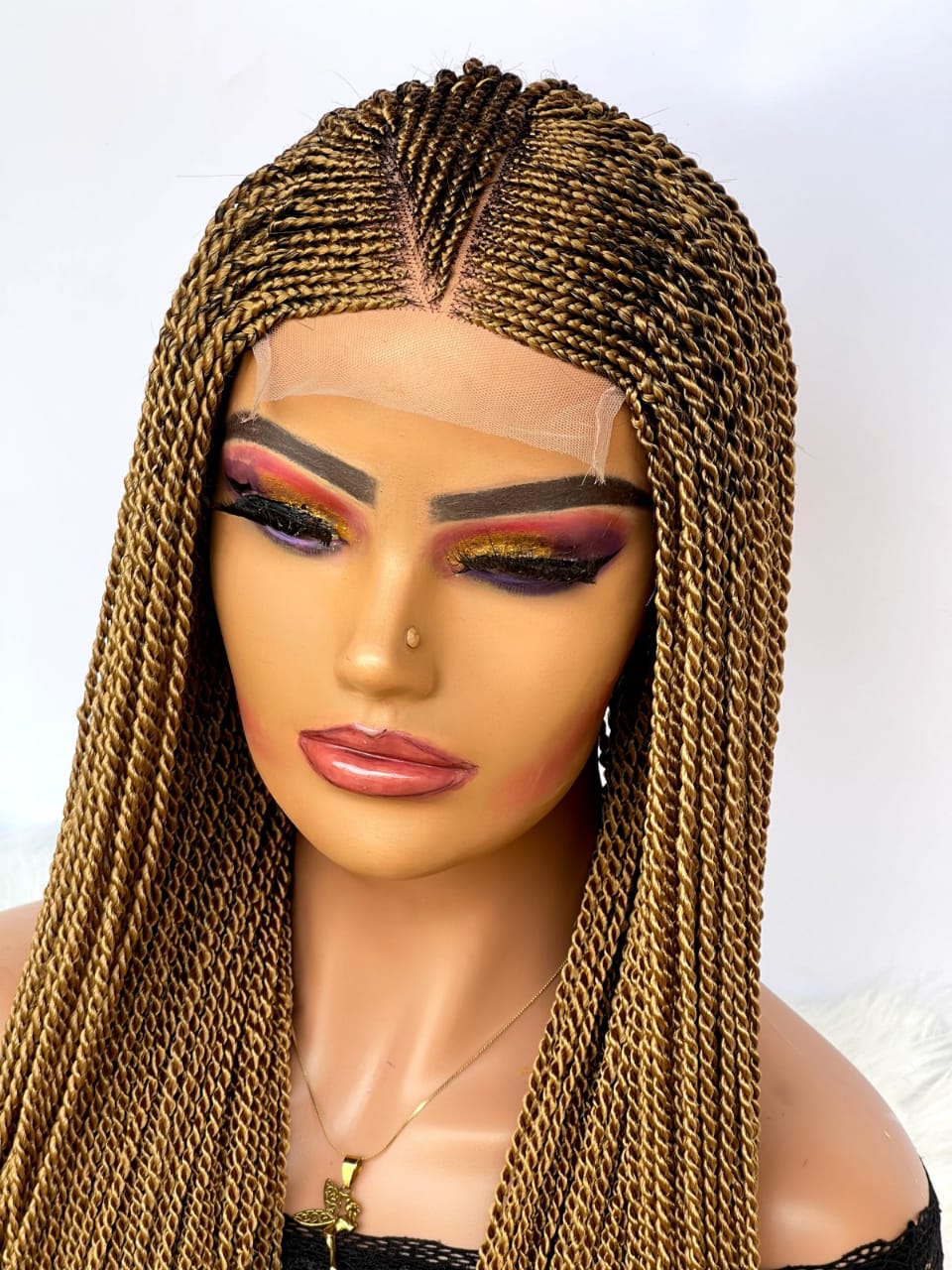 AFRICAN BRAIDED  CONROW WIGS  ON 4*4 LACE CLOSURE