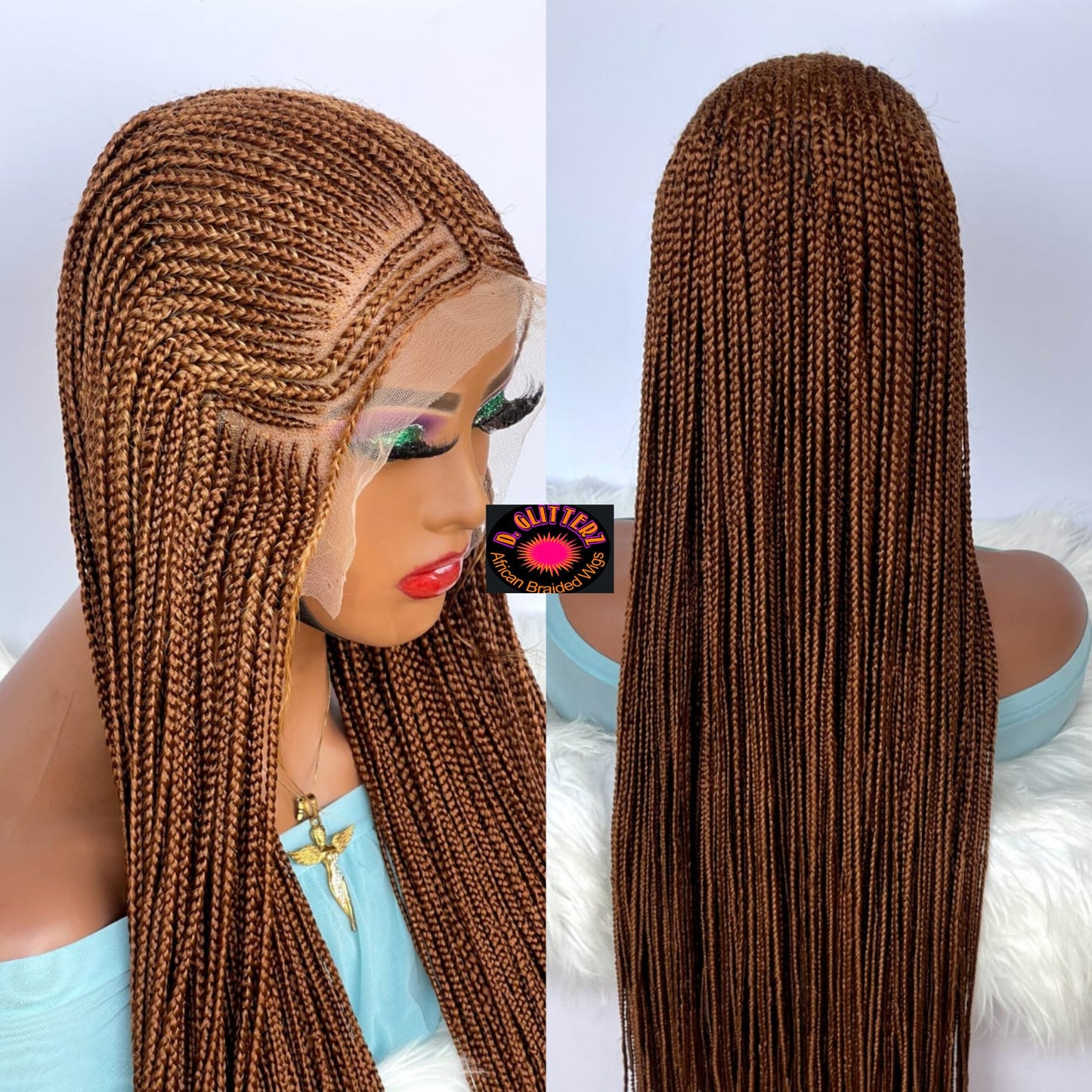AFRICAN BRAIDED   WIGS  ON 13*6 FRONTAL LACE CLOSURE